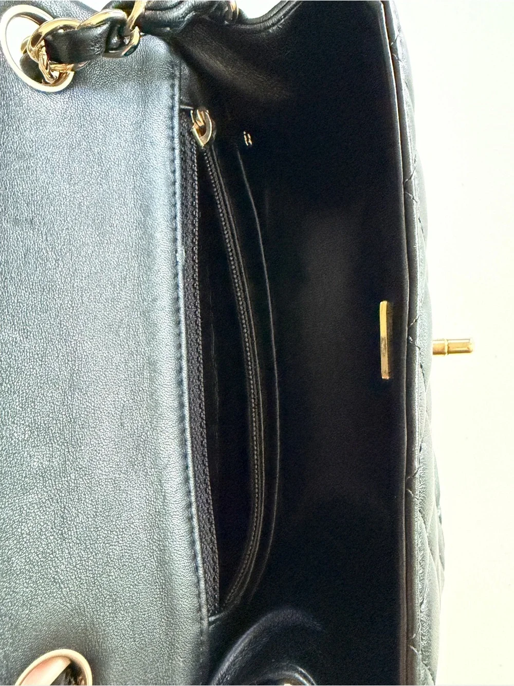 CHANEL Mini Square Classic Flap Bag Black